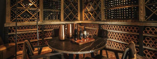 beautiful wine storage room
